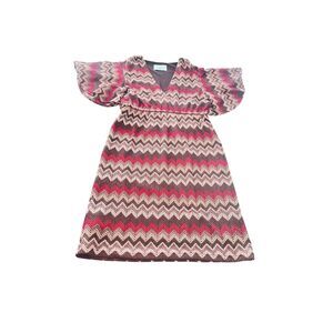 Judith March Dress Small Chevron Print Short Style size S made in USA